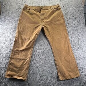 Dickies Flex Duck Pant Mens 42x30 Brown Cotton Carpenter Straight Leg Workwear
